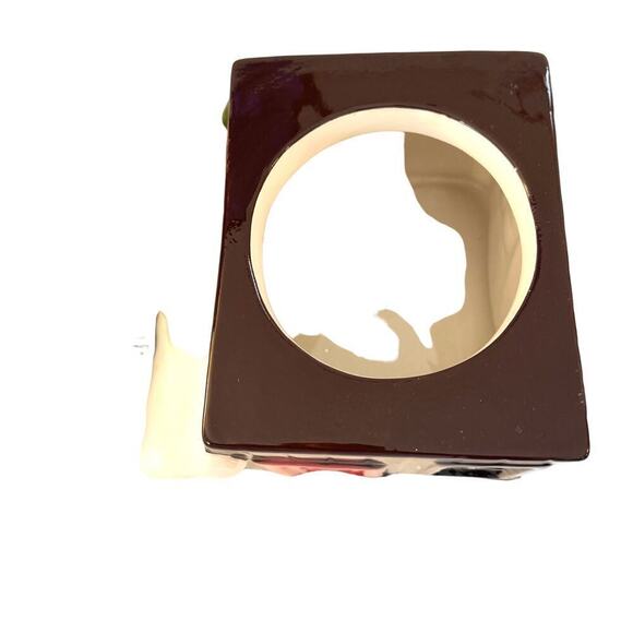 SCM Designs Snow Covered Ceramic Snowman Winter House Cookie Jar - Picture 8 of 10